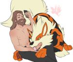  ambiguous_gender arcanine beard bestiality canine duo eric_sacae facial_hair fangs fellatio feral human human_on_feral interspecies jolly-jak male male/ambiguous male_on_feral mammal nintendo oral pawpads pok&eacute;mon pok&eacute;mon_(species) pok&eacute;philia quadruped sex sideways_oral simple_background size_difference trainer video_games 