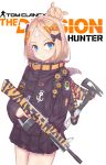  aa-12 abigail_williams_(fate/grand_order) animal_print axe bangs black_bow black_jacket blonde_hair blue_eyes blush bow closed_mouth commentary_request copyright_name crossed_bandaids eyebrows_visible_through_hair fate/grand_order fate_(series) gun hair_bow hair_bun head_tilt heroic_spirit_traveling_outfit highres holding holding_axe holding_gun holding_weapon jacket key korean_commentary long_hair long_sleeves looking_at_viewer ocs3533 orange_bow outline parted_bangs polka_dot polka_dot_bow shotgun simple_background sleeves_past_fingers sleeves_past_wrists solo star suction_cups tentacles tiger_print tom_clancy's_the_division trigger_discipline weapon white_background white_outline 