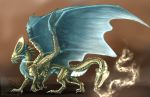  2016 ambiguous_gender claws digital_media_(artwork) dragon feral gelangweiltertoaster hi_res horn membranous_wings scales scalie simple_background solo spines standing western_dragon wings 