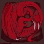  2018 ambiguous_gender chromamancer claws curled_up digital_media_(artwork) dragon feral hi_res horn membranous_wings red_scales scales scalie sleeping solo western_dragon wings 