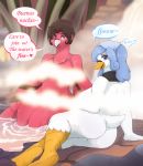  &lt;3 2017 3_toes anthro anthrofied arm_support avian baile_oricorio bathing beak bedroom_eyes belly big_breasts big_butt big_thighs biped bird bird_feet black_feathers black_wings blue_eyes blue_hair blush breasts brown_hair bucket butt cere_(feature) cheek_tuft convenient_censorship dejah dialogue digital_drawing_(artwork) digital_media_(artwork) duo english_text eyelashes eyeshadow fan_character feather_tuft feathered_wings feathers female french_text front_view garter giggle grey_beak hair hair_sticks half-closed_eyes handkerchief hi_res hot_spring huge_breasts long_tail looking_at_viewer looking_back lying makeup metaljaw75 multicolored_feathers neck_garter neck_tuft nintendo non-mammal_breasts nude on_side onsen open_beak open_mouth open_smile oricorio outside partially_submerged pink_eyes pok&eacute;mon pok&eacute;mon_(species) pok&eacute;morph purple_eyeshadow rear_view red_feathers red_tail red_wings rock rosa_(metaljaw75) seductive short_hair short_tail side_boob sitting slightly_chubby smile spanish_text speech_bubble steam steam_censorship swan tail_feathers text toes translated tuft two_tone_feathers two_tone_wings video_games water webbed_feet wet white_feathers white_tail winged_arms wings yellow_beak 