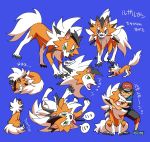  ararara2018 commentary_request gen_7_pokemon green_eyes hat lycanroc pokemon pokemon_(anime) pokemon_(creature) pokemon_sm_(anime) red_eyes red_hat satoshi_(pokemon) wolf 