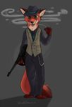  anthro canine disney fox gun low_res male mammal nick_wilde ranged_weapon weapon yelnatsdraws zootopia 