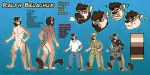  anthro beard combatraccoon cougar facial_hair feline gwnf74 male mammal model_sheet ralph_belachuk 