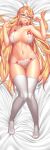  bikini dakimakura erect_nipples lucknight megane pussy see_through swimsuits thighhighs 