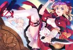  artoria_pendragon_alter_(fate/grand_order) ass breast_hold cameltoe carnelian cleavage cosplay dress fate/grand_order garter lingerie little_red_riding_hood_(character) skirt_lift sword thighhighs 