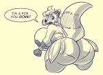  2018 angry anthro big_breasts big_butt bottomless breasts butt canine clothed clothing cosplay digital_media_(artwork) elora eye_patch eyewear female fur grass_skirt hair hi_res huge_breasts komdog lazuli_(doggod.va) looking_at_viewer mammal nipples simple_background solo spyro_the_dragon thick_thighs video_games voluptuous wide_hips 