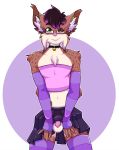  2018 anthro arcturus. balls clothed clothing crossdressing digital_media_(artwork) feline fur hair legwear looking_at_viewer lynx male mammal one_eye_closed penis simple_background smile soft solo stockings tongue wakeful wink 