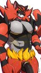  abs anthro balls barazoku biceps claws close-up cock_ring erection fangs feline fire fur green_eyes ig incineroar looking_at_viewer male mammal manly muscular nintendo nipples nude pawpads paws pecs penis pok&eacute;mon pok&eacute;mon_(species) presenting presenting_penis sharp_teeth smile solo standing teeth thick_penis thick_thighs triceps vein veiny_penis video_games 