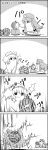  bow box braid catching comic commentary_request food fruit greyscale hair_bow hat highres hitting hong_meiling izayoi_sakuya long_hair maid_headdress monochrome motion_lines short_hair smile star tani_takeshi touhou translation_request twin_braids watermelon yukkuri_shiteitte_ne 