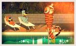  anthro bear boo_boo butt canine cseed dog feline frosted_flakes huckleberry_hound male mammal swimming_pool tiger tony_the_tiger 