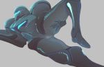  1girl armor artist_request bioluminescence dark_samus female leg_lift lying metroid metroid_prime nintendo on_side pussy solo uncensored 