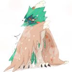  &lt;3 3_toes ambiguous_gender beak blue_feathers blush brown_feathers claws cum cum_on_leg decidueye digital_media_(artwork) feathers feral fklow green_feathers half-closed_eyes nintendo open_mouth orange_eyes orange_feathers pok&eacute;mon pok&eacute;mon_(species) red_feathers shaking simple_background solo standing tan_feathers toes tongue video_games wet white_background wings 