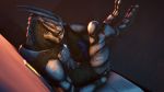  2018 3d_(artwork) alien cum cum_on_chest cum_on_face digital_media_(artwork) erection male mass_effect masturbation nude penis rooking turian video_games 