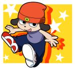  2016 canine clothed clothing kotaro_kurokawa looking_at_viewer male mammal open_mouth parappa_the_rapper solo star video_games 