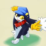  2009 anthro bottomless cat clothed clothing feline klonoa klonoa_(series) low_res male mammal pac-man pac-man_(series) sanaki simple_background solo video_games young 