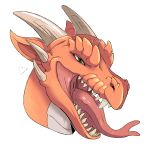  copper_(disambiguation) copper_dragon dragon dungeons dungeons_&amp;_dragons forked_tongue ghidori green_eyes headshot horn imperatorcaesar open_mouth teeth tongue 