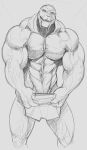  abs alien anthro biceps big_muscles claws clothing convenient_censorship looking_at_viewer mal_ek male mass_effect monochrome muscular muscular_male open_mouth pecs sketch smile solo standing teeth turian underwear vein video_games wardrobe_malfunction 