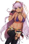  :p bangs bare_shoulders bb_(fate)_(all) bb_(swimsuit_mooncancer)_(fate) belt belt_buckle between_breasts bikini black_gloves black_legwear black_shorts blush breasts buckle cleavage closed_mouth collarbone commentary_request dark_skin earrings eyebrows_visible_through_hair fate/grand_order fate_(series) fingerless_gloves fingernails gloves gold_trim hair_between_eyes hair_ornament hair_ribbon head_tilt highres jewelry large_breasts long_hair loose_belt micro_shorts nail_polish navel open_clothes open_fly open_shorts pink_nails pink_ribbon purple_bikini purple_eyes ribbon shibainu shorts simple_background smile solo star star_earrings star_hair_ornament swimsuit thighhighs tongue tongue_out unbuttoned very_long_hair white_background white_belt 