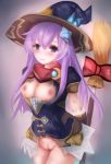  breasts choujigen_game_neptune dress nepgear nipples no_bra nopan open_shirt pussy suterisu torn_clothes uncensored witch 