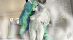  2018 3d_(artwork) abs absurd_res anthro areola bathroom bckiwi big_breasts breasts digital_media_(artwork) equine eyebrows eyelashes feathered_wings feathers female friendship_is_magic gem hair hi_res horn long_hair looking_at_viewer mammal multicolored_hair muscular muscular_female my_little_pony nipples nude open_mouth princess_celestia_(mlp) purple_eyes pussy royalty shower smile solo standing steam thick_thighs two_tone_hair water wet winged_unicorn wings 