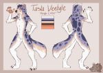  2016 anthro butt canine collie digital_media_(artwork) dog ekbellatrix english_text fur hair male mammal model_sheet nude paws rough_collie simple_background smile solo standing tasla_venhyle text toes waving white_fur 