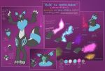  digimon eeveelution female fusion hybrid mammal model_sheet mouth_shot nayrin nintendo pink_eyes pok&eacute;mon pok&eacute;mon_(species) renamon rose_the_umbrenamon shiny_pok&eacute;mon skunk skuntank umbreon video_games 