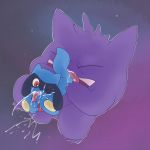  2018 69_position anal argon_vile balls cum cum_in_mouth cum_inside cum_on_face digital_media_(artwork) duo eyes_closed gengar male male/male nintendo one_eye_closed oral penis pok&eacute;mon pok&eacute;mon_(species) raised_tail rimming riolu sex size_difference tongue video_games 