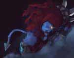 2014 anthro black_nose clothed clothing fangs feline league_of_legends lion lower male mammal rengar_(lol) riot_games solo video_games 