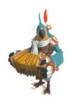  2017 anthro avian beak bird breath_of_the_wild clothed clothing kass_(zelda) lower male nintendo one_eye_closed simple_background solo standing the_legend_of_zelda video_games white_background 