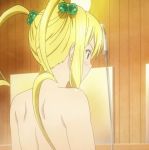  1girl animated animated_gif ass back bathroom blonde_hair cropped himegami_kodama hips maken-ki! nude solo thighs twintails wet wide_hips 
