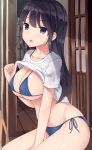  bikini mizunashi_kenichi see_through shirt_lift swimsuits underboob wet 