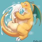  antennae anthro autofellatio balls big_balls big_penis blue_background blush claws cum cum_in_mouth cum_inside cum_on_self digital_drawing_(artwork) digital_media_(artwork) dragon dragonite drinking drinking_cum erection excessive_cum horn huge_balls huge_penis humanoid_penis hyper hyper_balls hyper_cum hyper_penis looking_pleasured male masturbation membranous_wings nintendo oral oral_masturbation orange_skin penile_masturbation penis pok&eacute;mon pok&eacute;mon_(species) precum scalie signature silicon_chub simple_background slightly_chubby solo sweat toe_claws uncut vein veiny_penis video_games wings 