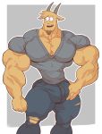  anthro big_muscles bulge caprine cartoon_network ear_piercing goat male mammal muscular piercing regular_show remert solo thomas_(regular_show) 