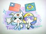  2011 blush brazil eyes_closed keroro purple_eyes sgt._frog taiwan traditional_media_(artwork) whywhyouo 