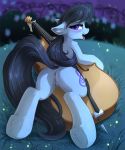  2018 anus black_hair blush cello cutie_mark digital_media_(artwork) earth_pony equine female feral friendship_is_magic fur hair hi_res hioshiru hooves horse long_hair looking_at_viewer mammal musical_instrument my_little_pony octavia_(mlp) open_mouth pony purple_eyes pussy solo tongue tongue_out underhoof 