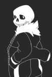  2015 animated_skeleton bone clothed clothing male not_furry saku1saya sans_(undertale) skeleton solo standing teeth undead undertale video_games 