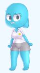  anormaluser anthro blue_fur breasts cartoon_network clothed clothing feline female fur mammal nicole_watterson solo the_amazing_world_of_gumball 