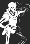  2015 animated_skeleton bone male not_furry open_mouth papyrus_(undertale) saku1saya skeleton solo standing teeth undead undertale video_games 