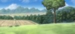  cloud day grass horizon mountainous_horizon nagi_itsuki no_humans original outdoors road scenery sky tree valley 