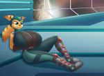  angela_cross big_breasts breasts clothing female huge_breasts lombax mammal r-rova ratchet_and_clank solo space video_games 