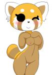  absurd_res aggressive_retsuko alpha_channel anthro blush chibi cute dreameclipsewolf featureless_hands female fluffy hi_res mammal nude red_panda retsuko sanrio simple_background solo transparent_background 