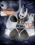  arthropod bdsm big_nipples blush bondage bound breasts clitoris crimellgrim female hollow_knight hornet hornet_(hollow_knight) insect nipples pussy sweat wasp 