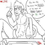 anthro beast_boy cyndiquill200 dc_comics erection freckles line_art male mammal monkey nude penis primate simian solo streaming teenager tooth_gap young young_justice 