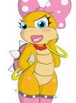  2018 alpha_channel anthro blush bow chibi cute dreameclipsewolf female koopa koopaling looking_at_viewer mario_bros monster nintendo scalie simple_background smile solo thick_thighs transparent_background video_games wendy_o_koopa 