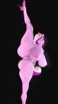  2018 3d_(artwork) anthro anthrofied areola big_breasts big_butt black_background breasts butt clothing digital_media_(artwork) equine female flexible footwear friendship_is_magic hi_res high_heels horn lunar57 mammal my_little_pony nipples nude one_eye_closed princess_cadance_(mlp) pussy shoes simple_background solo source_filmmaker thick_thighs unicorn wink 