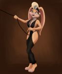  2018 anthro astraldog bdsm breasts chain clothed clothing collar female fishnet headgear lagomorph leash lola_bunny looney_tunes mammal partially_clothed rabbit skimpy slave solo star_wars warner_brothers 