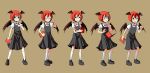  &gt;:) :o adrian_ferrer alternate_hair_length alternate_hairstyle bat_wings bespectacled black_dress book clenched_hand closed_eyes commentary dress dropping english_commentary expressions frown full_body glasses head_wings koakuma multiple_views puffy_short_sleeves puffy_sleeves red_eyes red_hair shoes short_hair short_sleeves smile socks surprised thighhighs touhou v-shaped_eyebrows wings zettai_ryouiki 