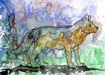  2018 blue_eyes canine feral male mammal rakan scar traditional_media_(artwork) watercolor_(artwork) were werewolf wolf yupo zyleeth 