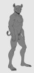  2018 5_fingers 5_toes anthro balls biped body_hair chest_hair claws collarbone digital_drawing_(artwork) digital_media_(artwork) feet flaccid frown full-length_portrait grey_background grey_balls grey_claws grey_horn grey_nipples grey_penis grey_skin grey_tail grey_theme horn humanoid_feet humanoid_hands humanoid_penis lethal_doors looking_aside looking_away male mammal muscular muscular_male navel nipples nude pecs penis plantigrade portrait pubes rhinoceros side_view simple_background snout solo standing tail_tuft toe_claws toes tuft 